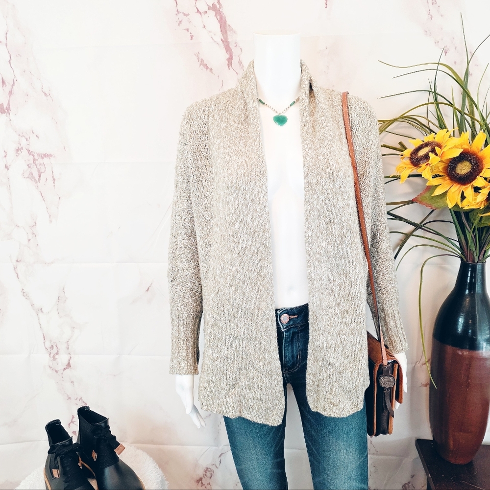 Anthropologie Angel Of The North Light Gray Cardigan